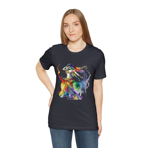 Rainbow Belly Dancer in Motion - Short Sleeve Tee